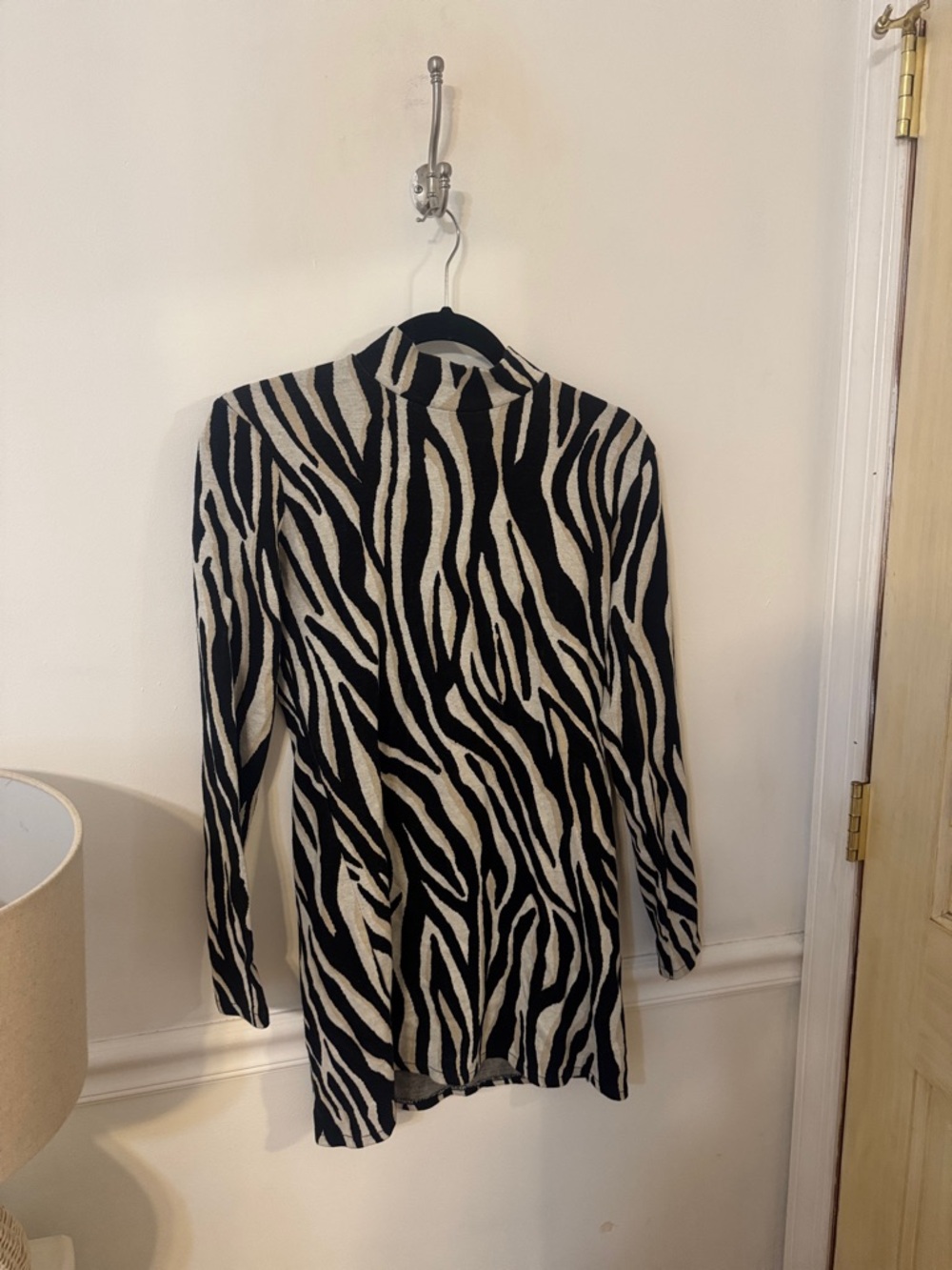 Zara Black and White Zebra Print Mini Dress